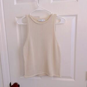 Mango cream sweater tank top